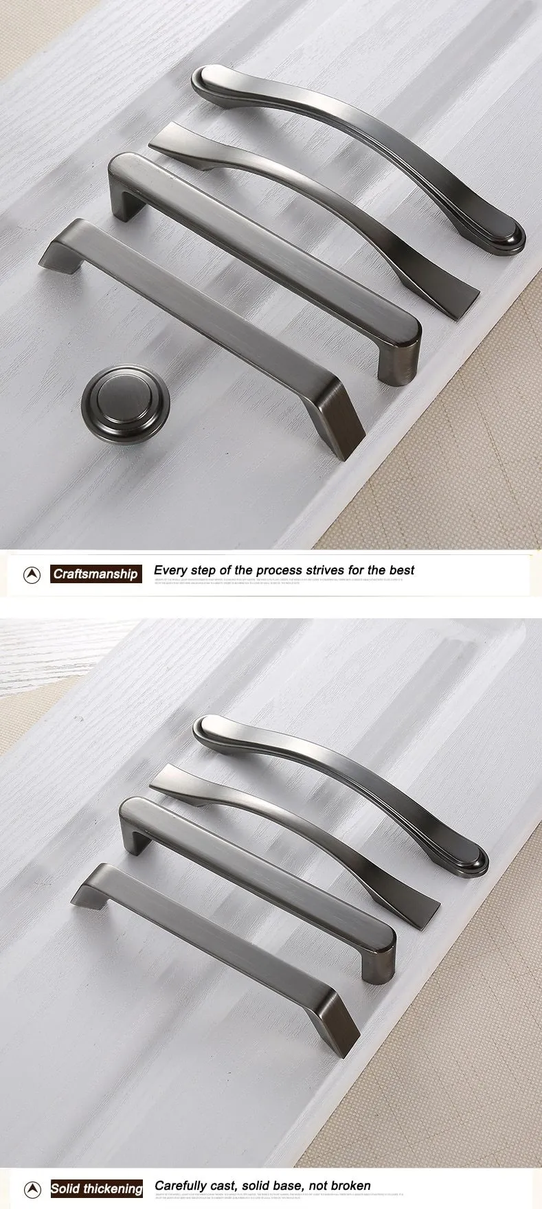 Decker - Contemporaneous Matte Finish Kitchen Cabinet Handle