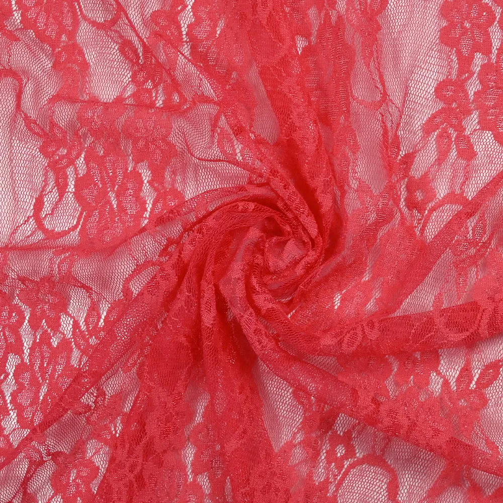 Dentelle polyester Enola corail