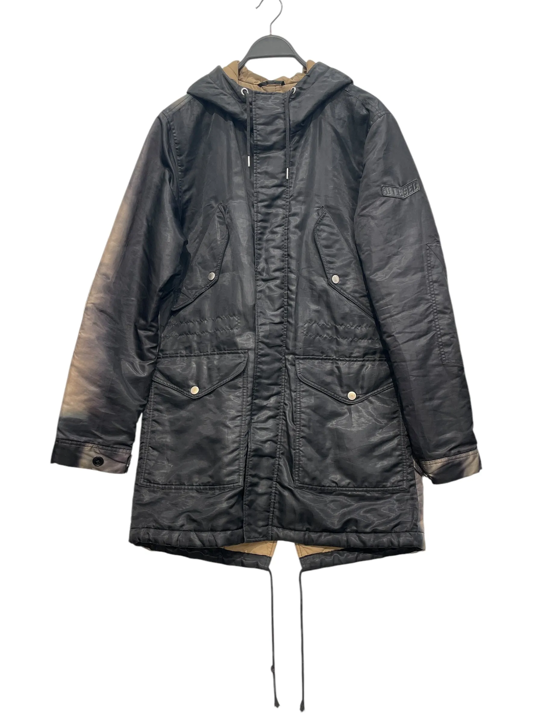 DIESEL/Coat/L/Polyester/BLK/