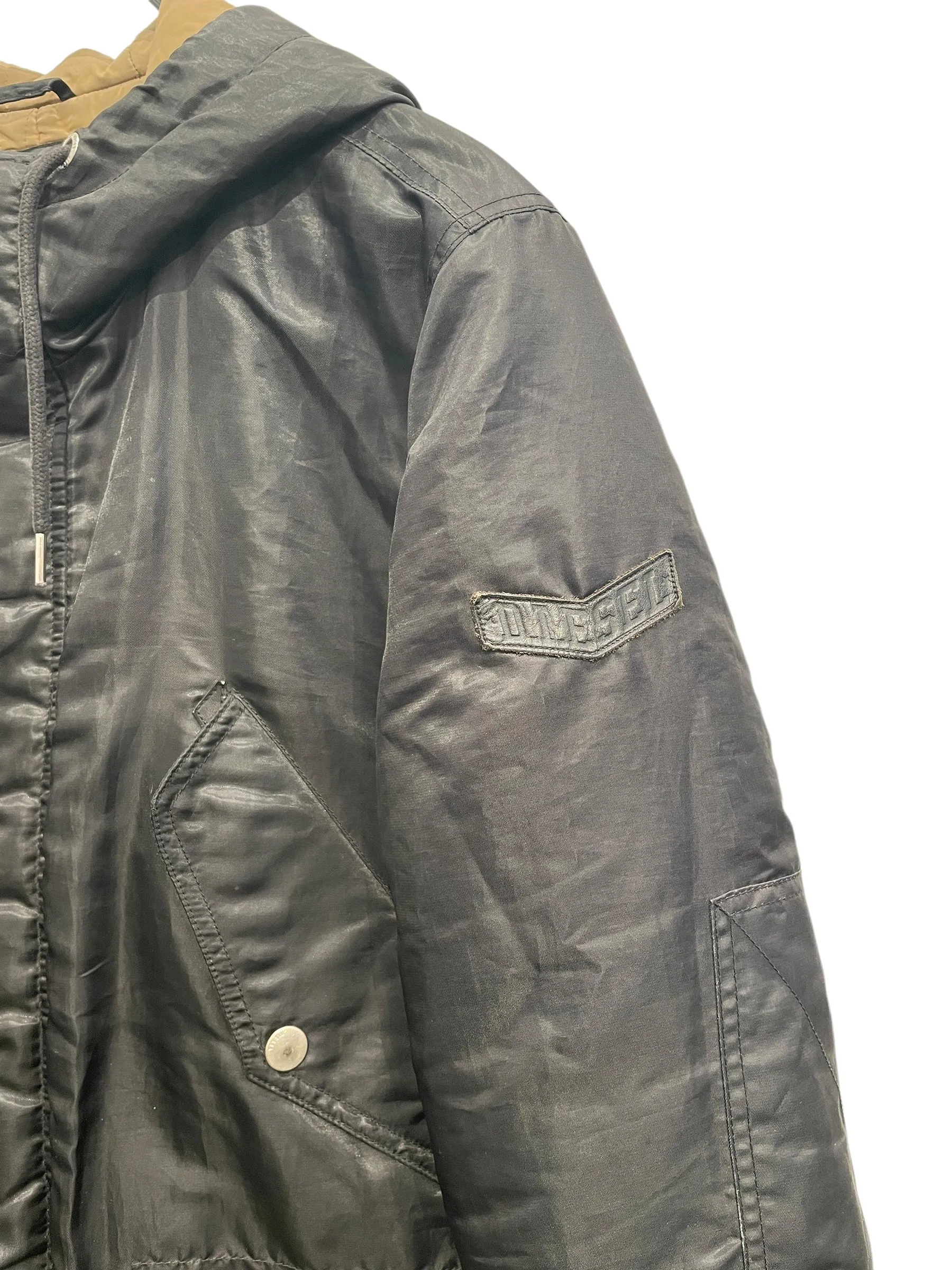 DIESEL/Coat/L/Polyester/BLK/