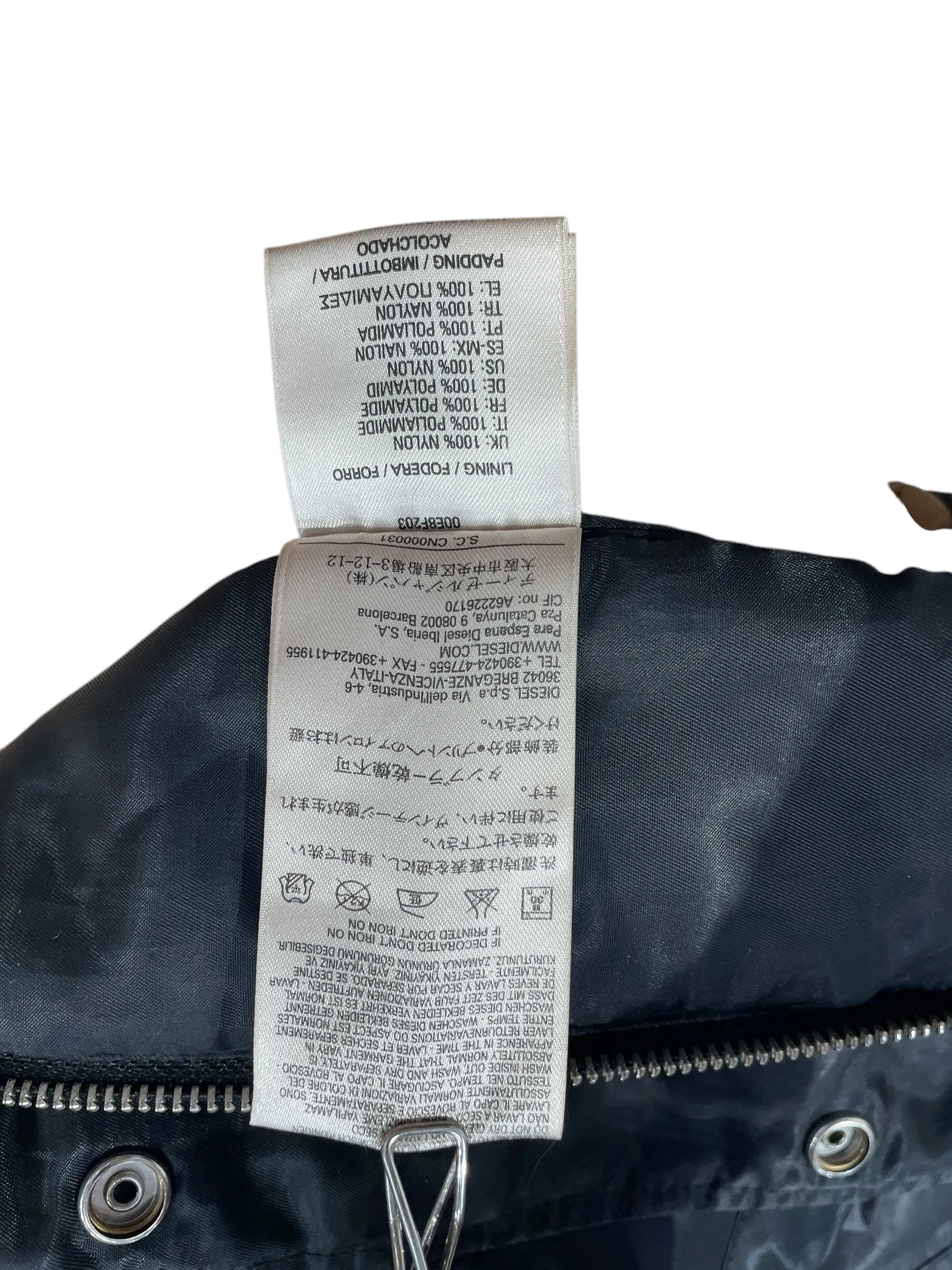 DIESEL/Coat/L/Polyester/BLK/