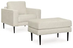 Hazela Chair and Ottoman in Sandstone
