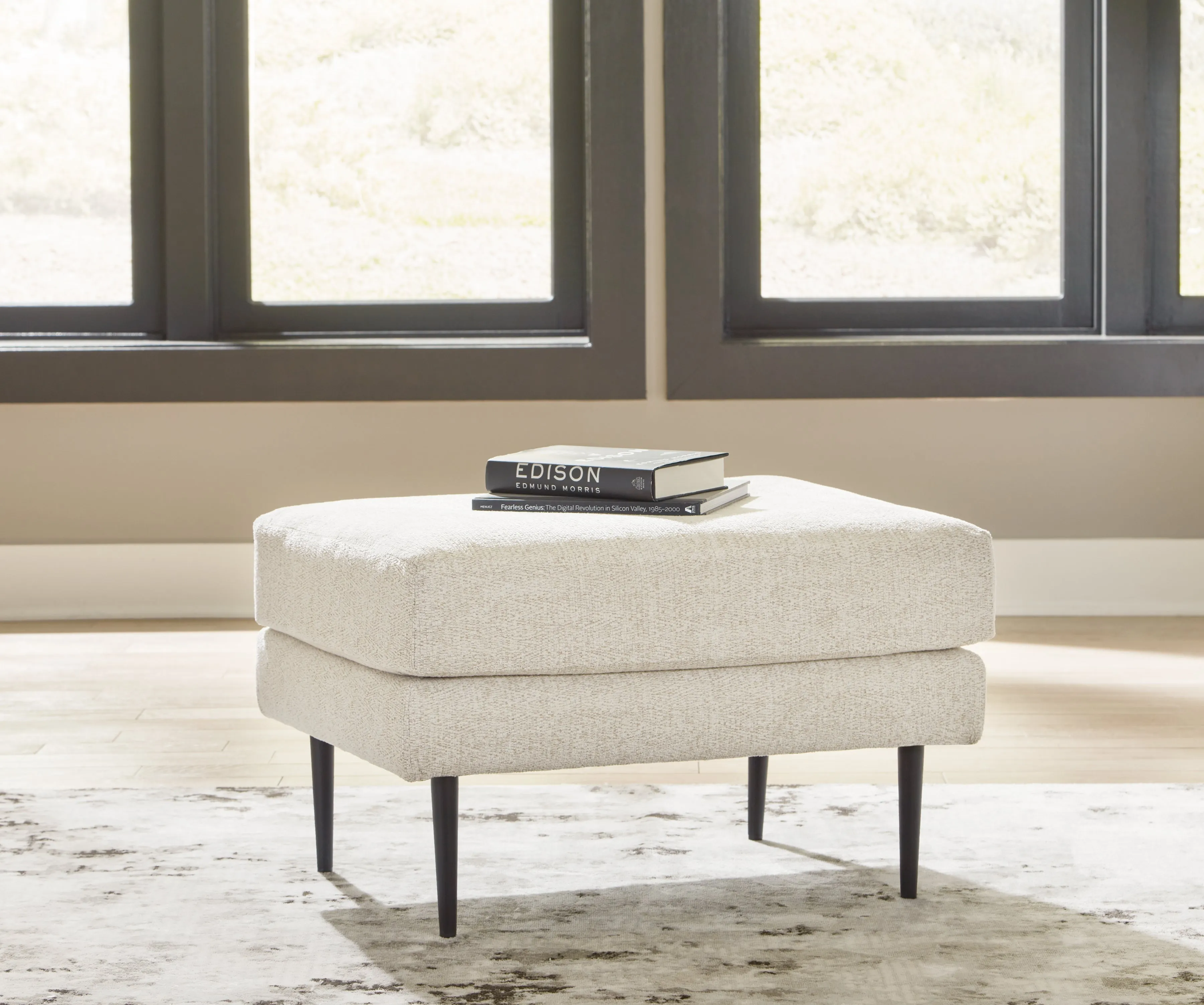 Hazela Chair and Ottoman in Sandstone