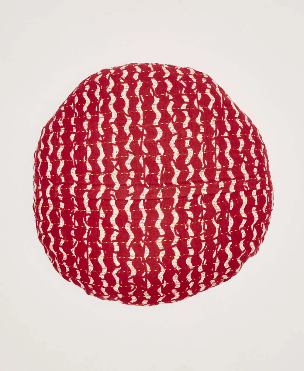 Kantha Round Pillow - No. 230836