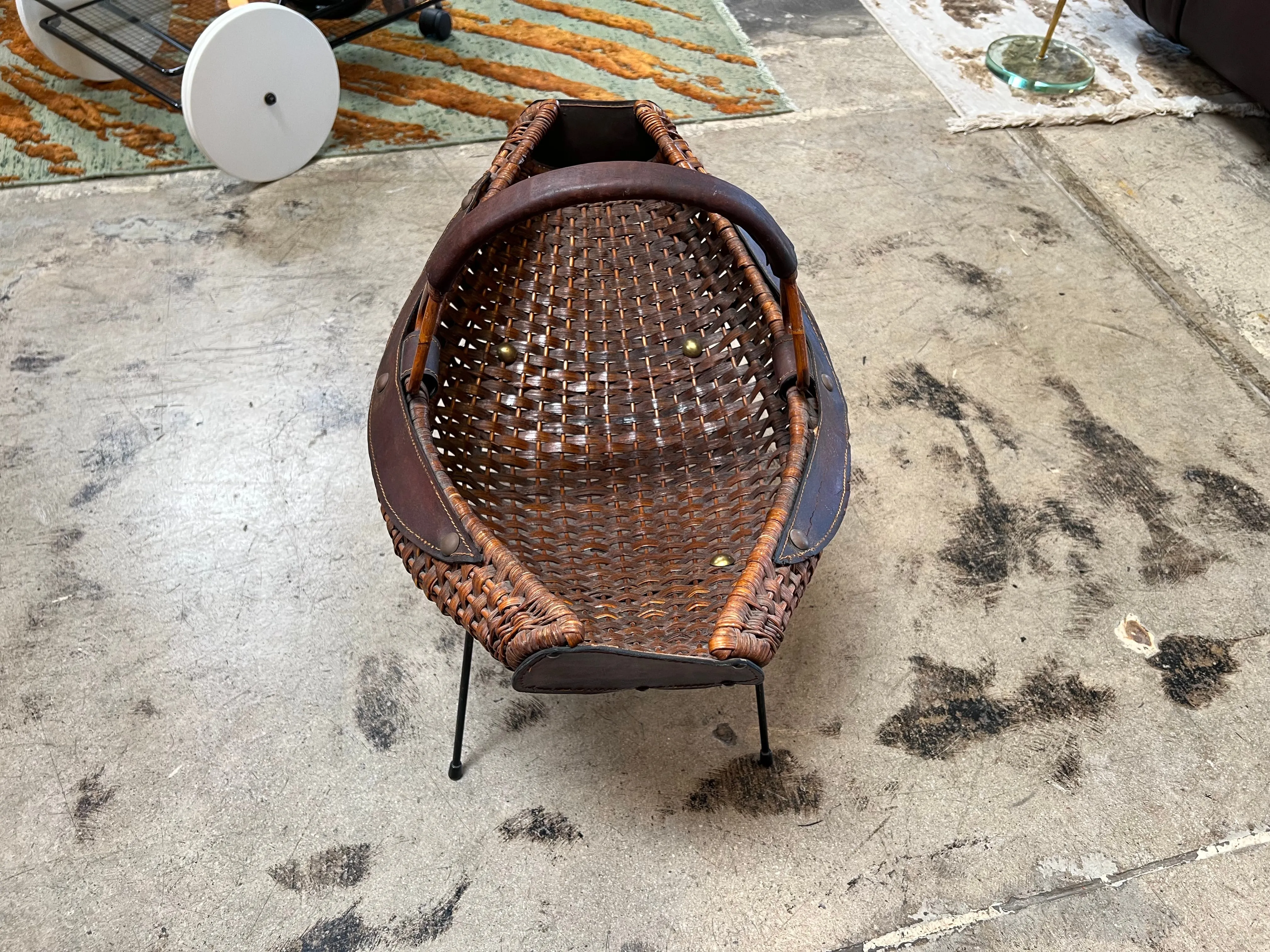 Mid Century Italian Journal Rack 1970s