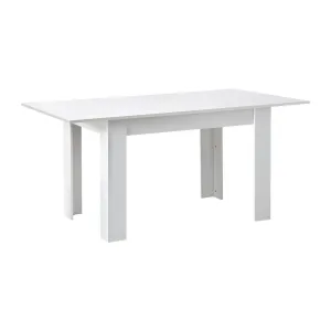 Oikiture 160cm Extendable Dining Table Kitchen Restaurant Cafe Table White