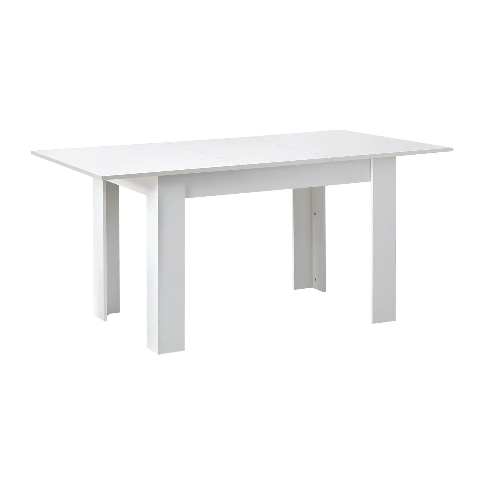 Oikiture 160cm Extendable Dining Table Kitchen Restaurant Cafe Table White