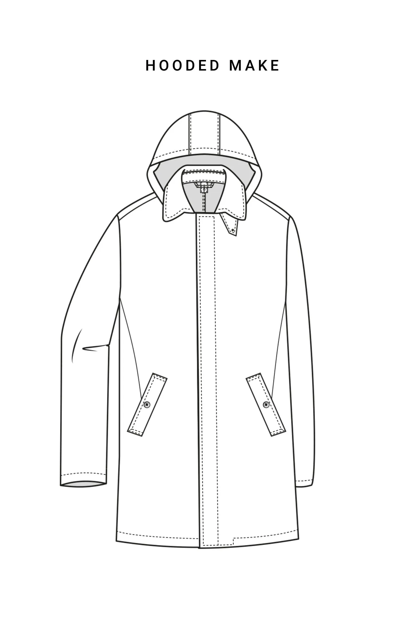 Olmetex Black Stretch Unconstructed Bonded Water-Repellent Windbreaker
