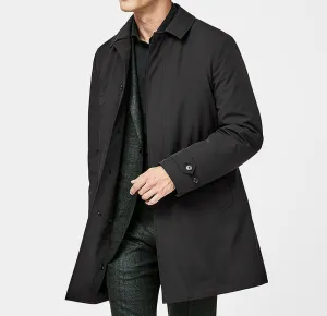 Olmetex Black Stretch Unconstructed Bonded Water-Repellent Windbreaker