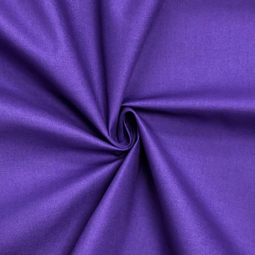 Plain Polycotton Gabardine Twill Fabric - Full 30m Roll