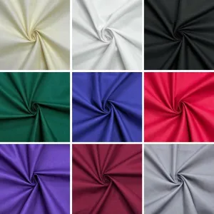 Plain Polycotton Gabardine Twill Fabric - Full 30m Roll