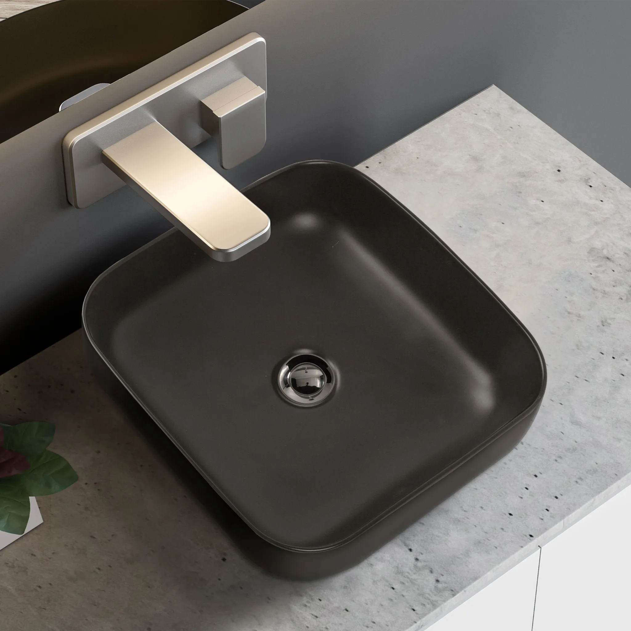 SEINE 38 Above Counter Basin Matt Black