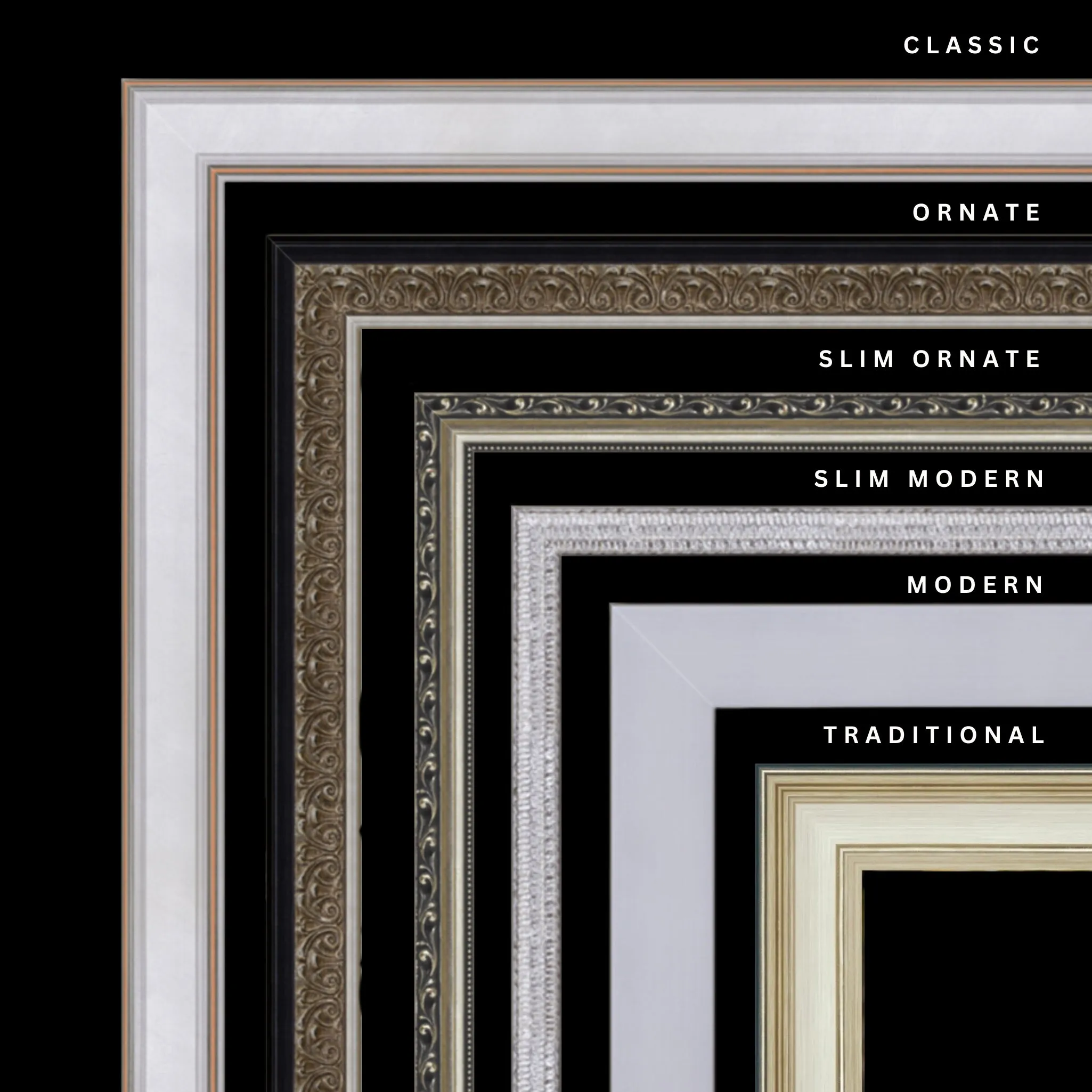Silver 47x36 Picture Frame Ornate Traditional Classic Antique