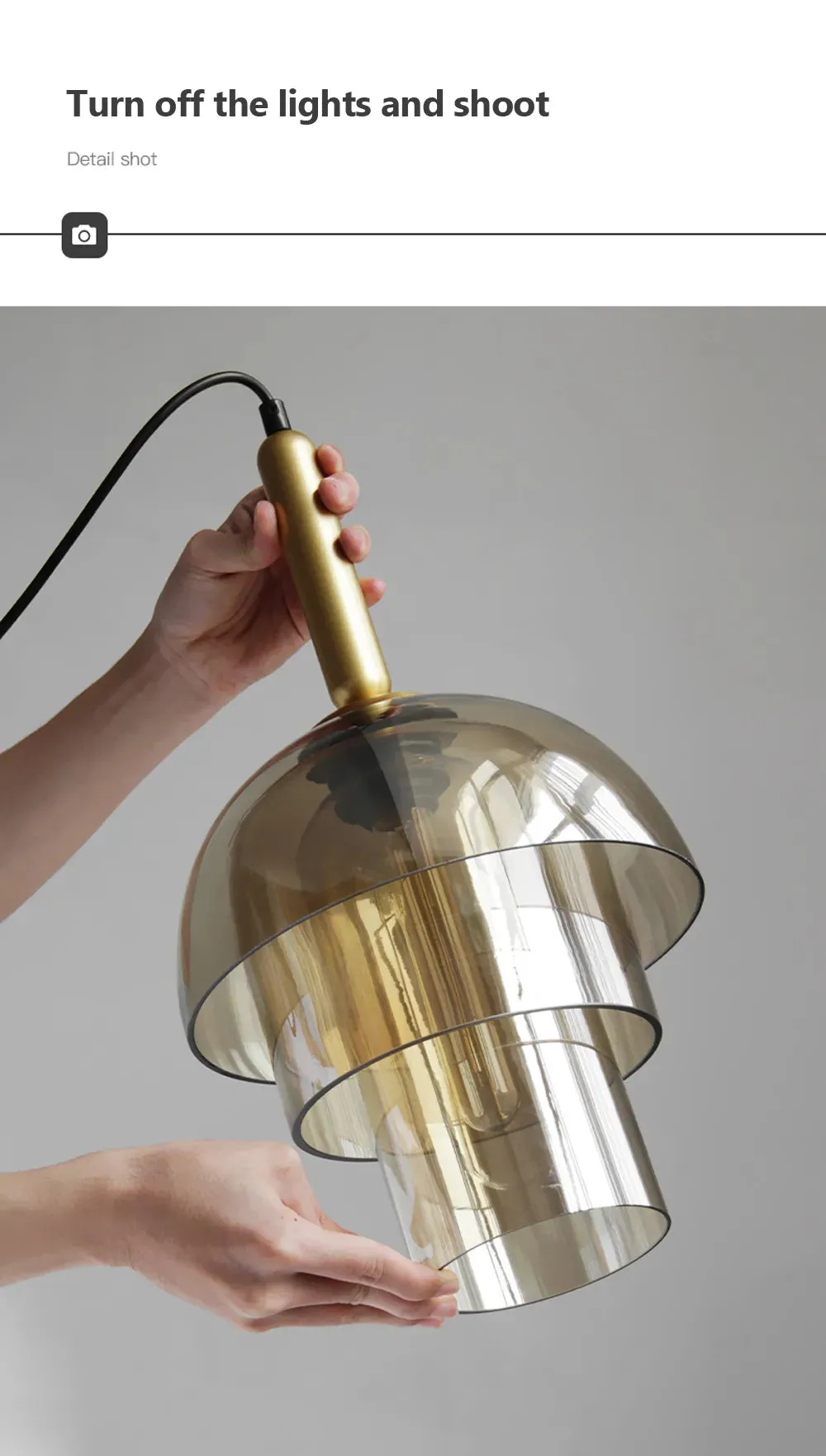 WAD Modern LED Pendant Lamp Vintage Art Champagne Glass